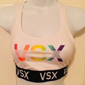 White VSX Sports Bra Small Victoria's Secret